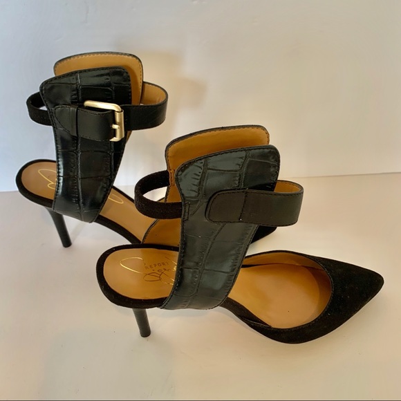 NWOT Report Signature black suede heels SZ 6.5 - Picture 3 of 5